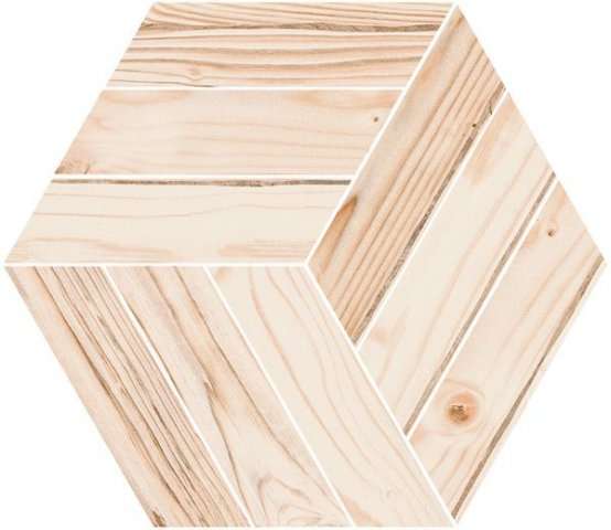 Керамогранит Vives World Woods Honeycomb Fremont Natural, цвет бежевый, поверхность матовая, прямоугольник, 380x445