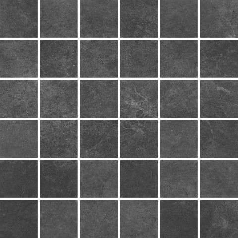 Мозаика Cerrad Tacoma Mosaic Steel, цвет чёрный, поверхность матовая, квадрат, 300x300