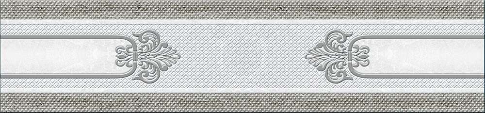 Бордюры Eurotile Istambul Eclipse Grey 350, цвет серый, поверхность глянцевая, прямоугольник, 70x300