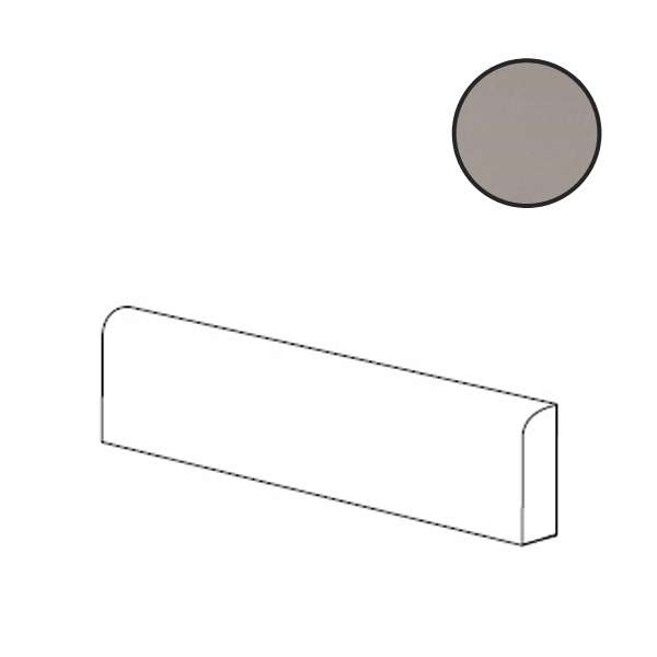 Керамическая плитка Бордюры Ergon Abacus Becco Civetta Matt Piombo ELJX, цвет серый, поверхность матовая, прямоугольник, 75x200