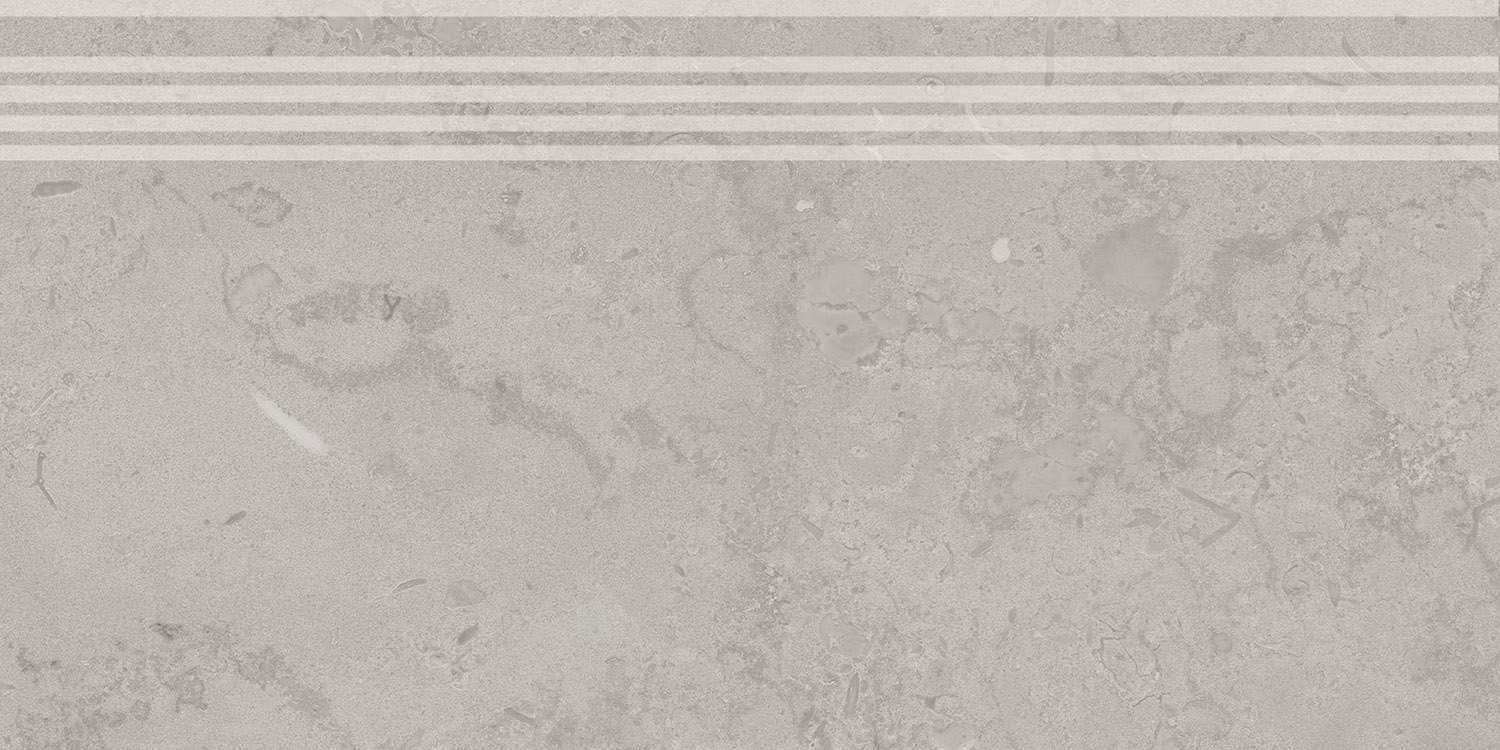Ступени Kerama Marazzi Cтупень Про Лаймстоун серый натуральный обрезной DD205220R\GR, цвет серый, поверхность матовая, прямоугольник, 300x600