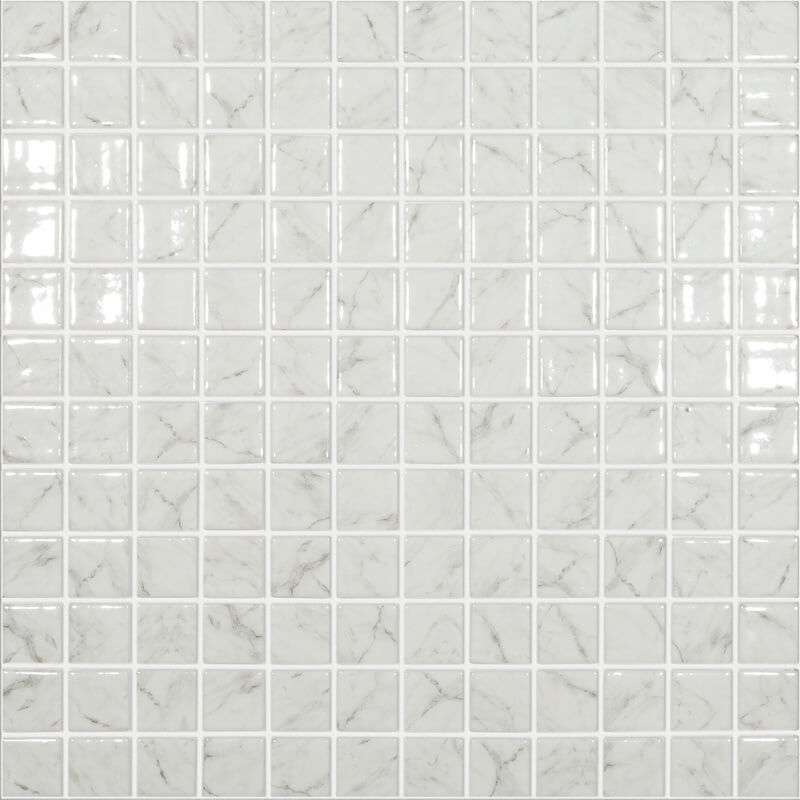 Мозаика Vidrepur Marble № 5300, цвет белый, поверхность глянцевая, квадрат, 317x317