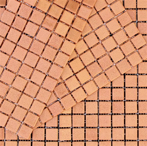 Мозаика Mosavit Metalico Cobre, цвет коричневый, поверхность глянцевая, квадрат, 316x316