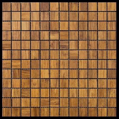Мозаика Natural Mosaic Bamboo BM-12-23 (BM012-23P) (Бамбук), цвет коричневый, поверхность структурированная, квадрат, 298x298