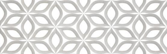 Керамическая плитка Saloni Decor Action Rev Petalos Gris, цвет серый, поверхность матовая, прямоугольник, 295x900