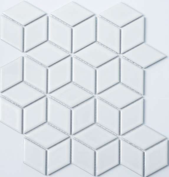 Мозаика NS Mosaic P-501, цвет белый, поверхность глянцевая, квадрат, 266x305