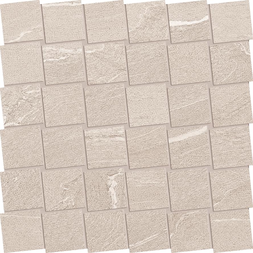 Мозаика Ergon Stone Talk Mosaico Dado Martellata Sand Naturale EDRF, цвет бежевый, поверхность натуральная, квадрат, 300x300