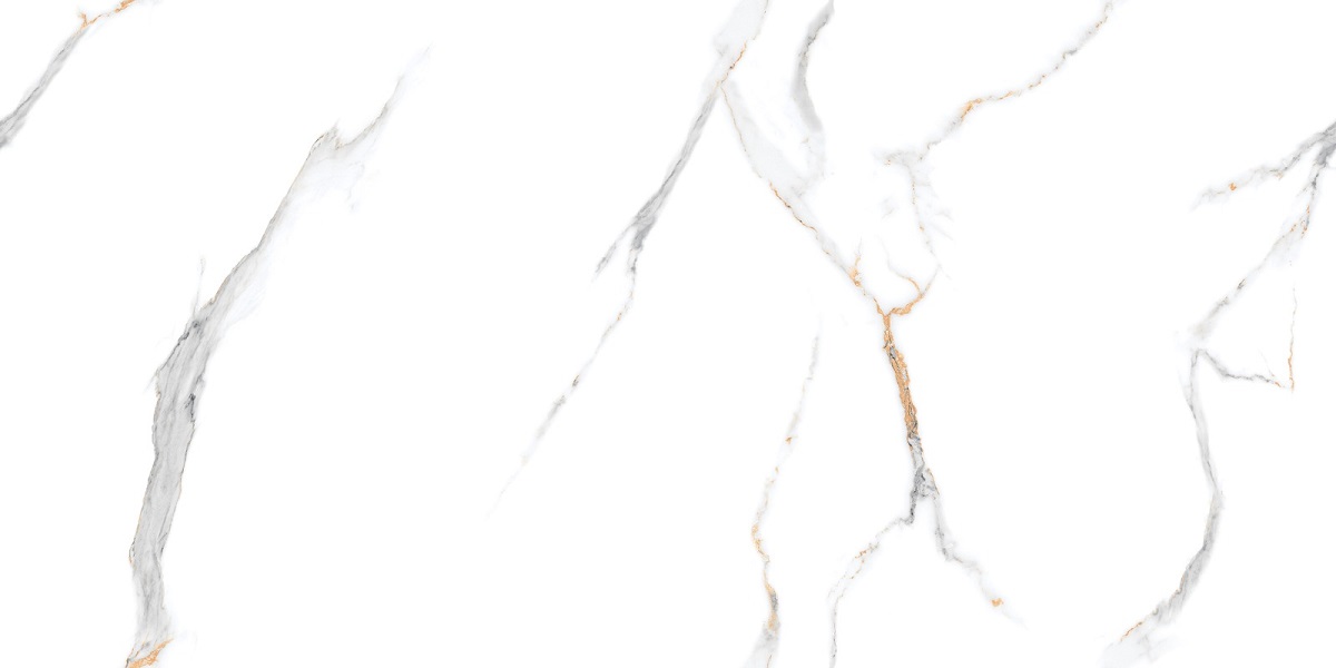 Керамогранит Polo gres Storneto Statuario 17 Punch, цвет белый, поверхность полированная, прямоугольник, 600x1200