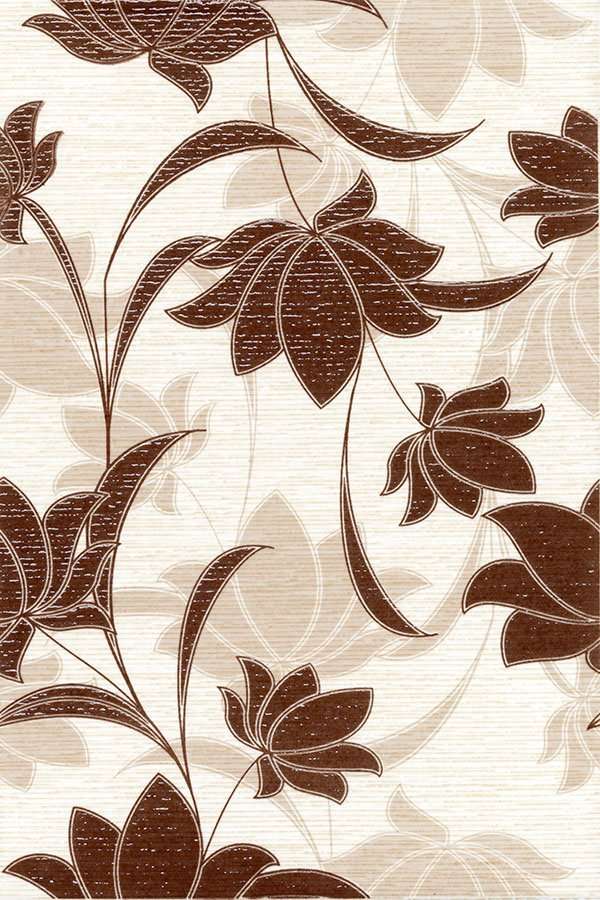 Декоративные элементы Terracotta Декор Laura Flowers Шоколадный LR-D1-CH, цвет коричневый, поверхность глянцевая, прямоугольник, 200x300