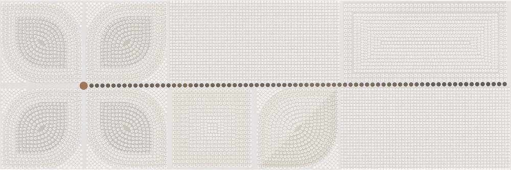 Декоративные элементы Serra Flavia Off White Flower Decor, цвет белый, поверхность глянцевая, прямоугольник, 300x900