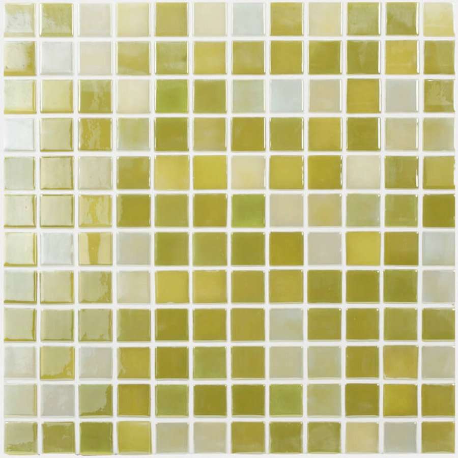 Мозаика Vidrepur Lux № 401, цвет жёлтый, поверхность глянцевая, квадрат, 317x317
