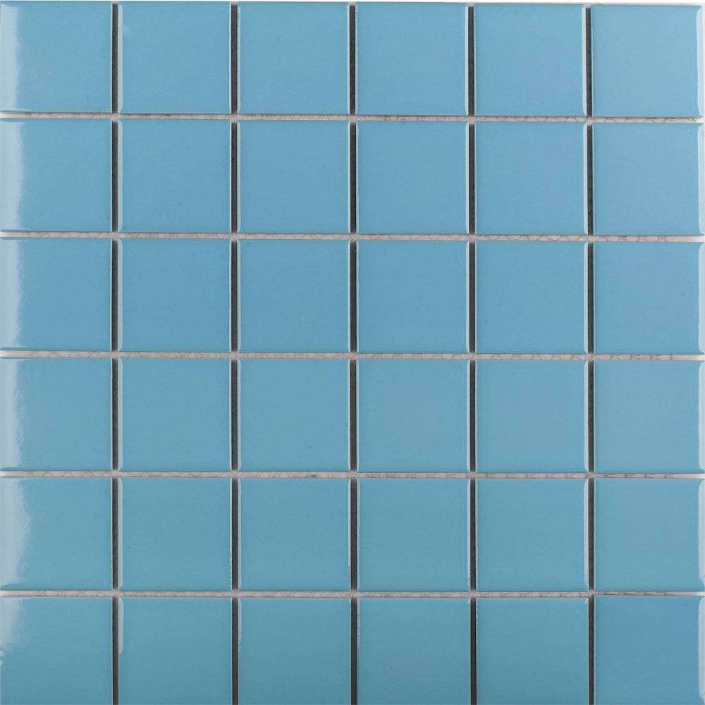 Мозаика Starmosaic Homework Light Blue Glossy WB30727, цвет голубой, поверхность глянцевая, квадрат, 306x306