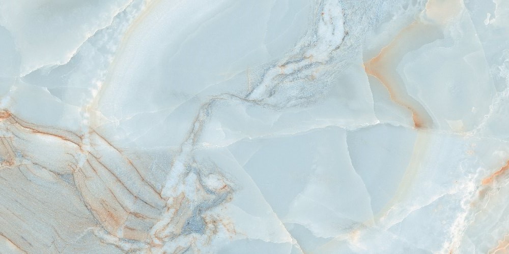 Керамогранит Creto Opera Onyx Sky MPL-055311, цвет голубой, поверхность глянцевая, прямоугольник, 800x1600