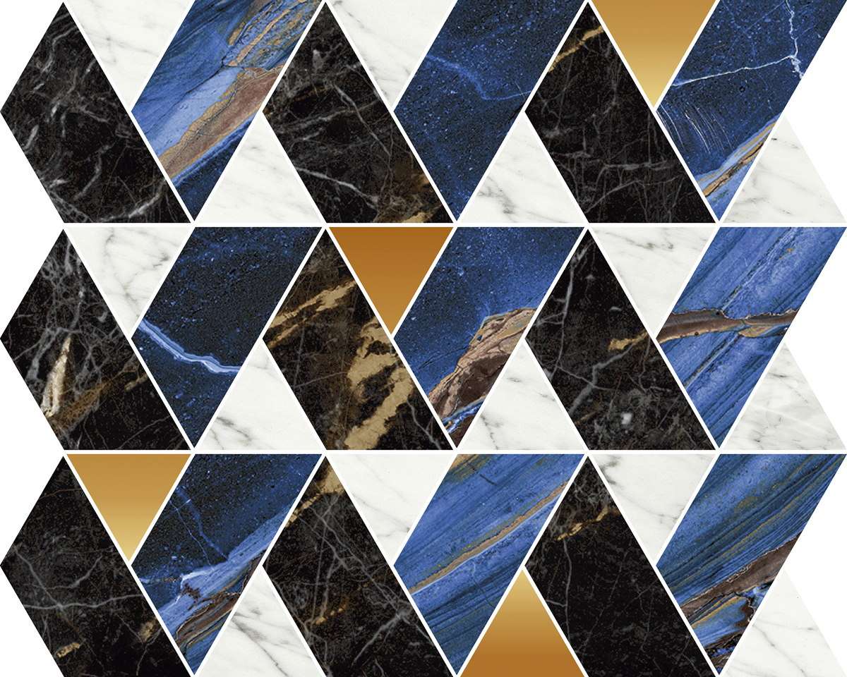 Мозаика Naxos Rhapsody Mosaic Mood Blue 118820, цвет разноцветный, поверхность полированная, прямоугольник, 300x340