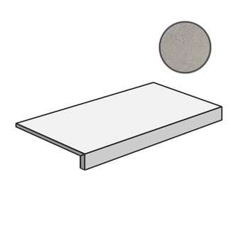 Ступени ABK Blend Concrete Gradone Ash PF60006949, цвет серый, поверхность матовая, прямоугольник с капиносом, 320x1200