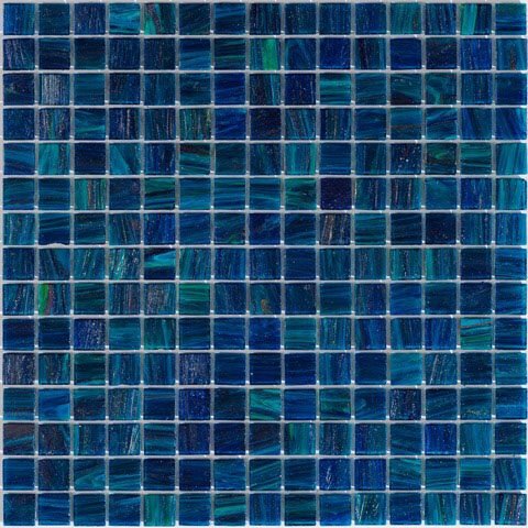 Мозаика Alma Mosaic Stella STE57, цвет синий, поверхность глянцевая, квадрат, 327x327