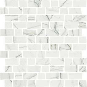 Мозаика Italon Charme Advance Platinum Mosaico Raw Satin 620110000143, цвет белый, поверхность патинированная, квадрат, 300x300