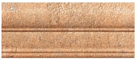 Бордюры ABK Petraia V-Cap Linearet Ocra A50054, цвет коричневый, поверхность матовая, прямоугольник, 50x125
