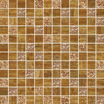 Мозаика Brennero Mosaico Lux Mix Quadretti Solare, цвет коричневый, поверхность лаппатированная, квадрат, 300x300