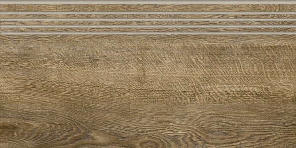 Ступени Grasaro Italian Wood G-252/SR/st01, цвет коричневый, поверхность структурированная, прямоугольник, 200x600