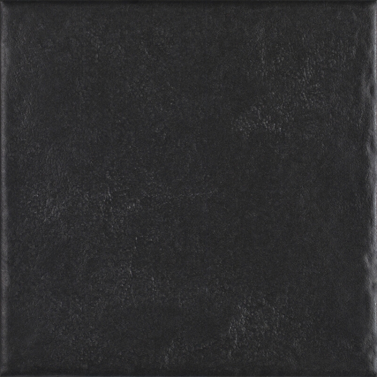 Керамическая плитка Paradyz Modern Nero Glazed Porcelain, цвет чёрный, поверхность матовая, квадрат, 198x198