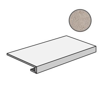 Ступени Floor Gres Floortech Floor 3.0 Gradino Str 739078, цвет серый, поверхность структурированная, прямоугольник с капиносом, 330x1200