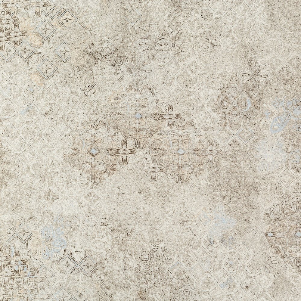 Керамогранит Tubadzin Terraform Grey Stain Geo Lap, цвет серый, поверхность лаппатированная, квадрат, 598x598
