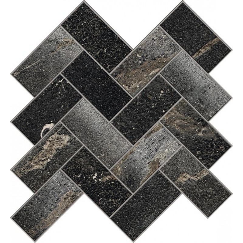 Мозаика Piemme Ibla Opus Nera Mix Lap 4006, цвет чёрный, поверхность лаппатированная, квадрат, 282x285