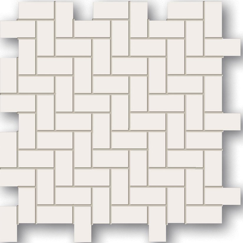Мозаика Maciej Zien Piccadilly Holland Park 2, цвет белый, поверхность лаппатированная, квадрат, 298x298