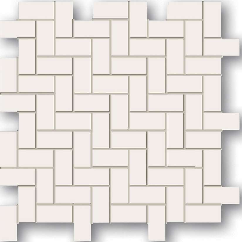 Мозаика Maciej Zien Piccadilly Holland Park 2, цвет белый, поверхность лаппатированная, квадрат, 298x298