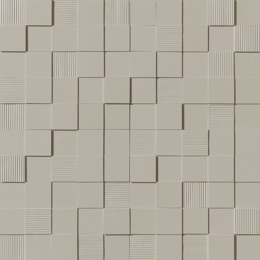 Мозаика Settecento Matiere Muretto 3D Carton Ivory, цвет слоновая кость, поверхность матовая 3d (объёмная), квадрат, 290x290