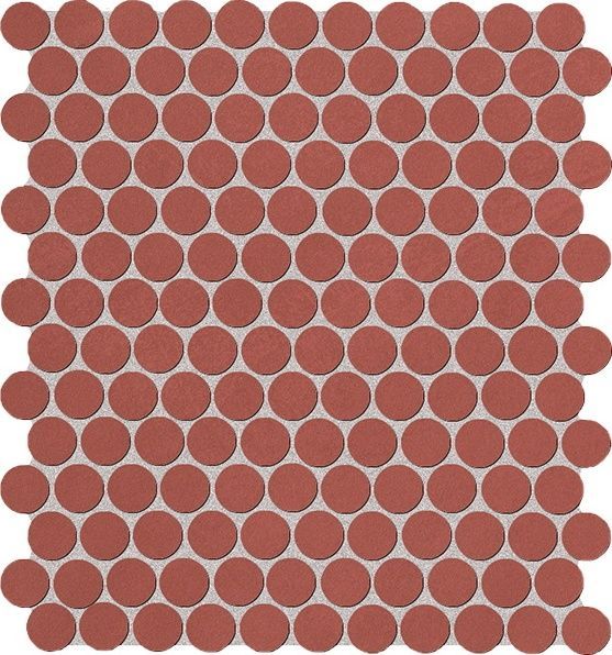 Мозаика Fap Color Now Marsala Round Mosaico fMUA, цвет оранжевый, поверхность матовая, круг и овал, 295x325