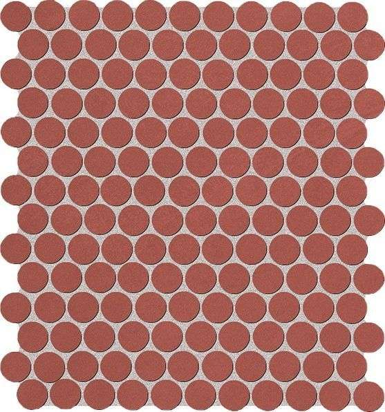 Мозаика Fap Color Now Marsala Round Mosaico fMUA, цвет оранжевый, поверхность матовая, круг и овал, 295x325