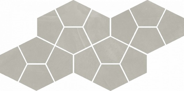 Мозаика Italon Continuum Silver Mosaico Prism 620110000183, цвет серый, поверхность матовая, прямоугольник, 205x413