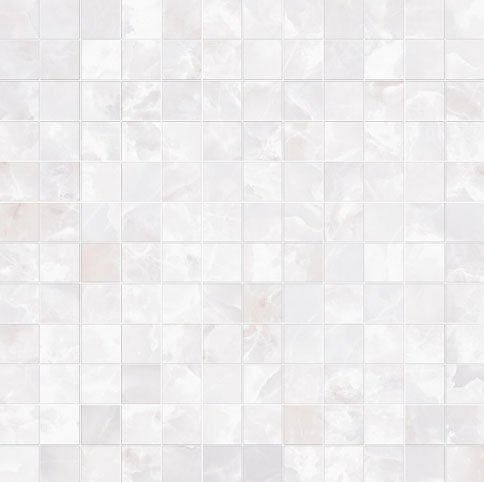 Мозаика Versace Emote Mos. T144 Onice Bianco 262630, цвет белый, поверхность полированная, квадрат, 390x390