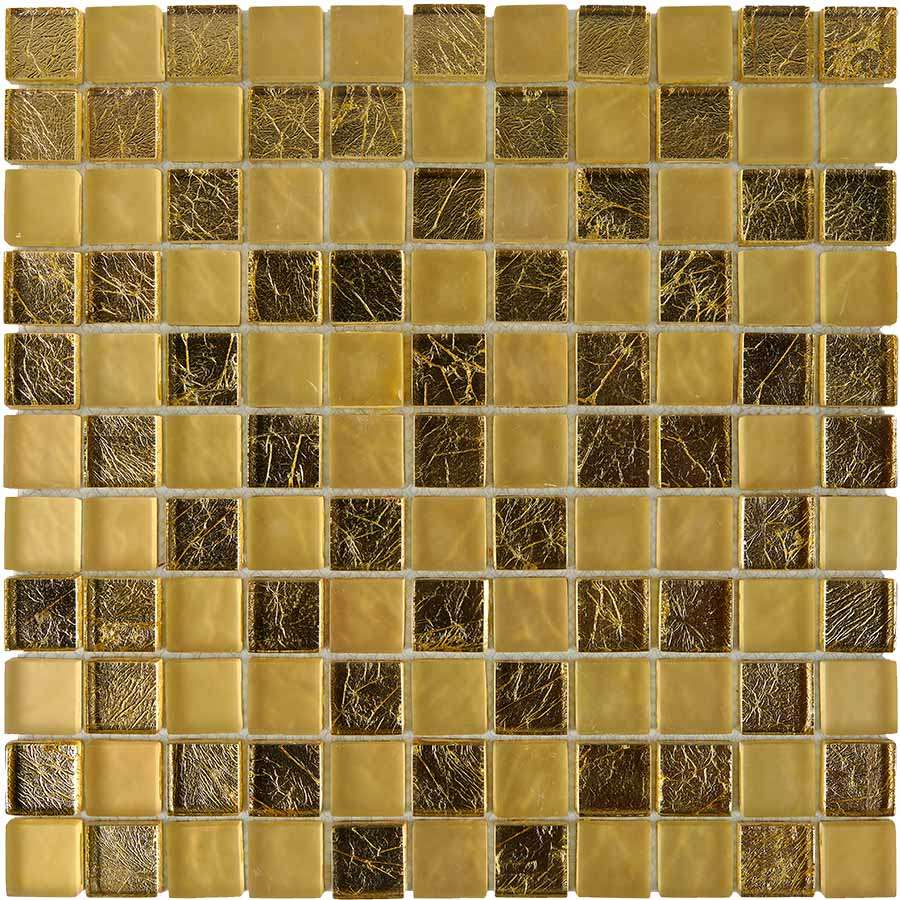 Мозаика Pixel Mosaic PIX708 Стекло (23x23 мм), цвет жёлтый, поверхность глянцевая, квадрат, 300x300