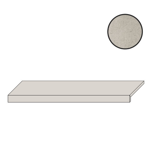 Ступени Piemme Materia Elemento L Shimmer Grip/R 20mm 03141, цвет серый, поверхность рельефная, прямоугольник, 300x900