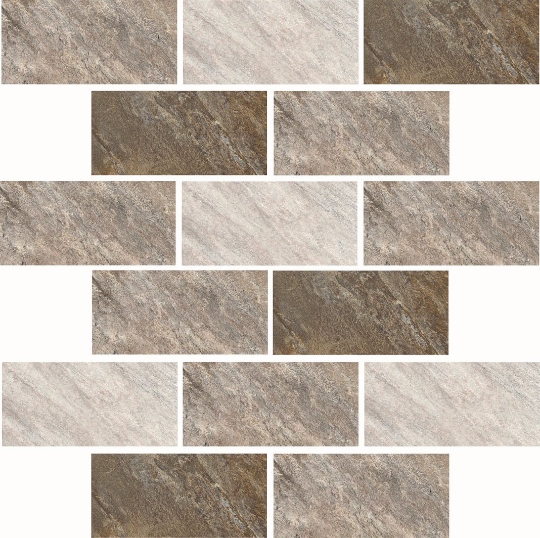 Мозаика Керамин Ковры для пола Кварцит 4 тип 2, цвет разноцветный, поверхность матовая, квадрат, 300x300