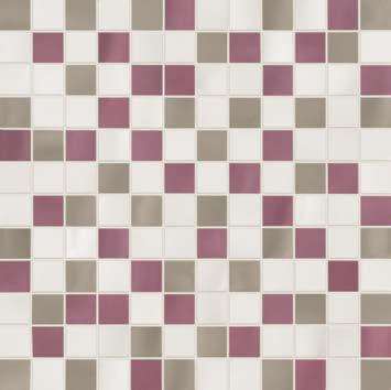 Мозаика Dom Aria Blanco-Greige-Ametista Mix, цвет разноцветный, поверхность глянцевая, квадрат, 300x300