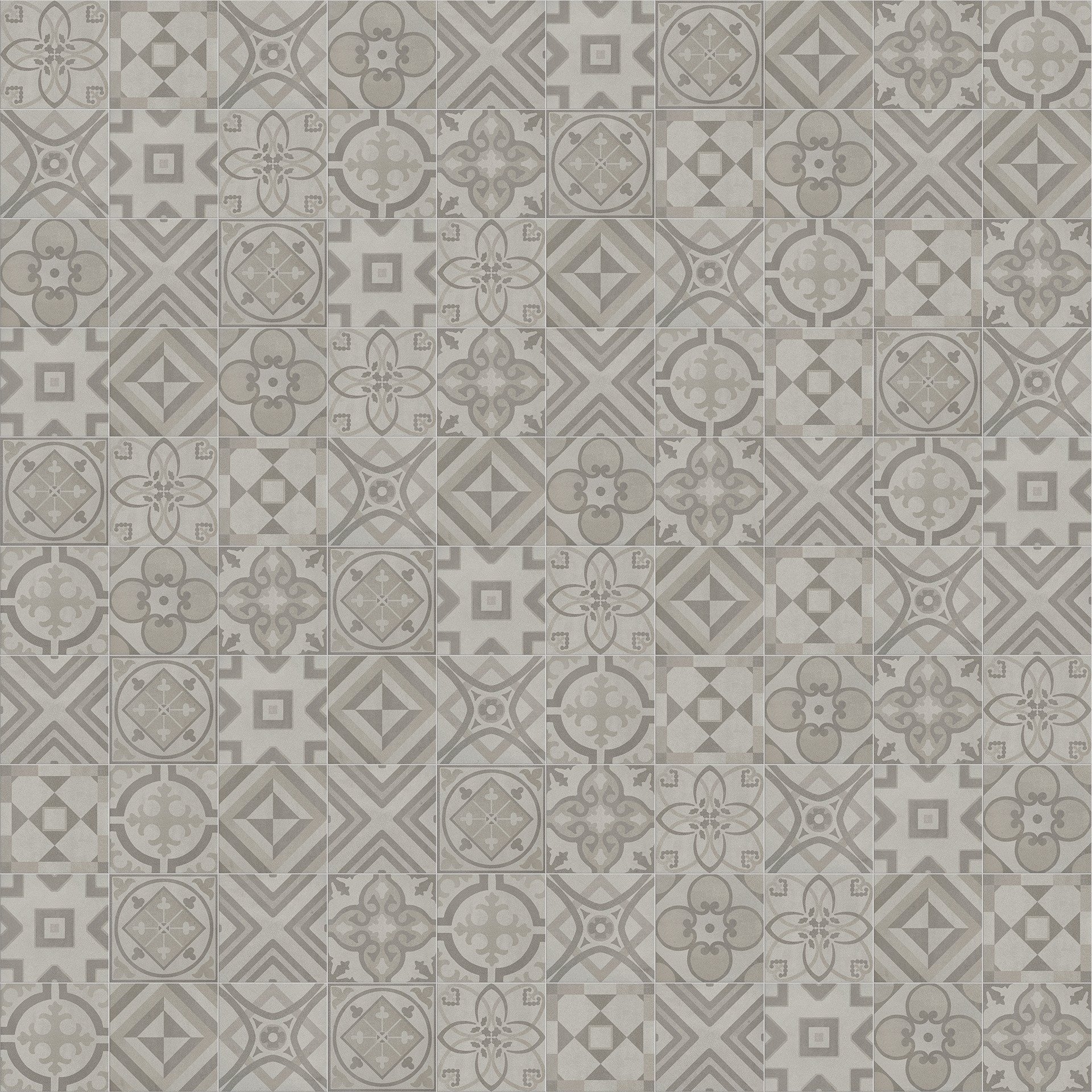 Декоративные элементы Terratinta Betongreys Mix 10 Decors TTBGMIXW, цвет коричневый, поверхность матовая, квадрат, 200x200