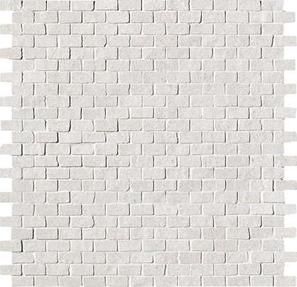 Мозаика Fap Nux White Brick Mosaico Anticato, цвет белый, поверхность матовая, под кирпич, 305x305
