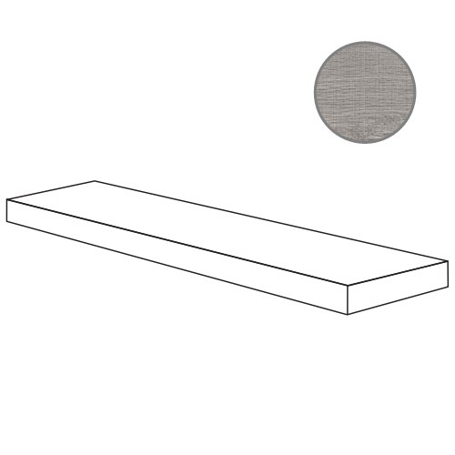 Ступени ABK Wood Angolare Top Dx Grey PF60001316, цвет серый, поверхность матовая, прямоугольник, 320x1200