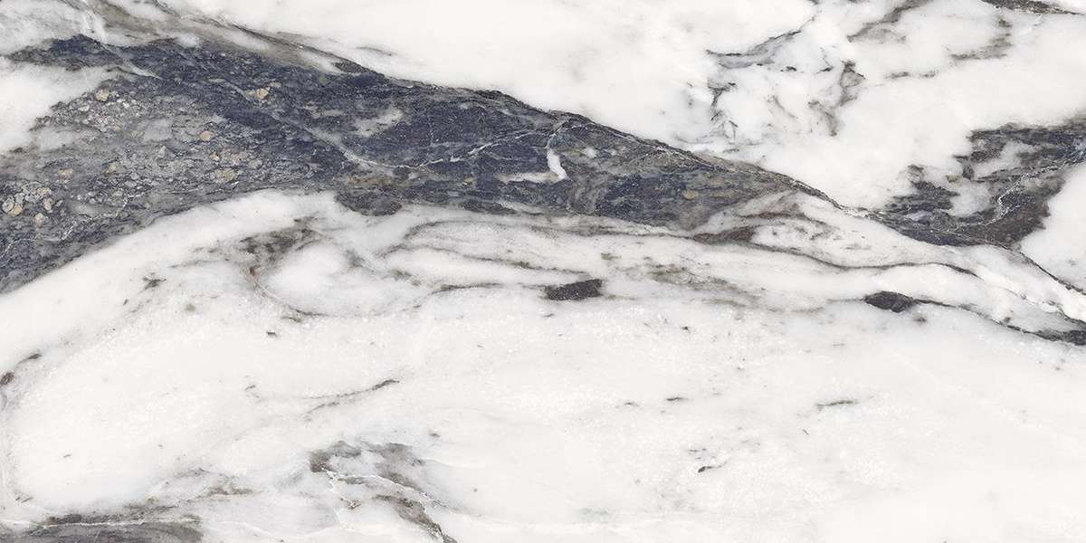 Керамогранит Provenza Unique Marble Bianco Siena Lappato EKSX, цвет чёрный, поверхность лаппатированная, прямоугольник, 300x600