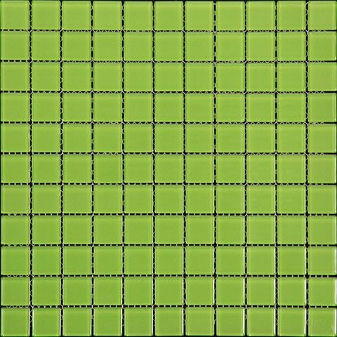 Мозаика Natural Mosaic Color Palette A-044 (Стекло), цвет зелёный, поверхность глянцевая, квадрат, 300x300