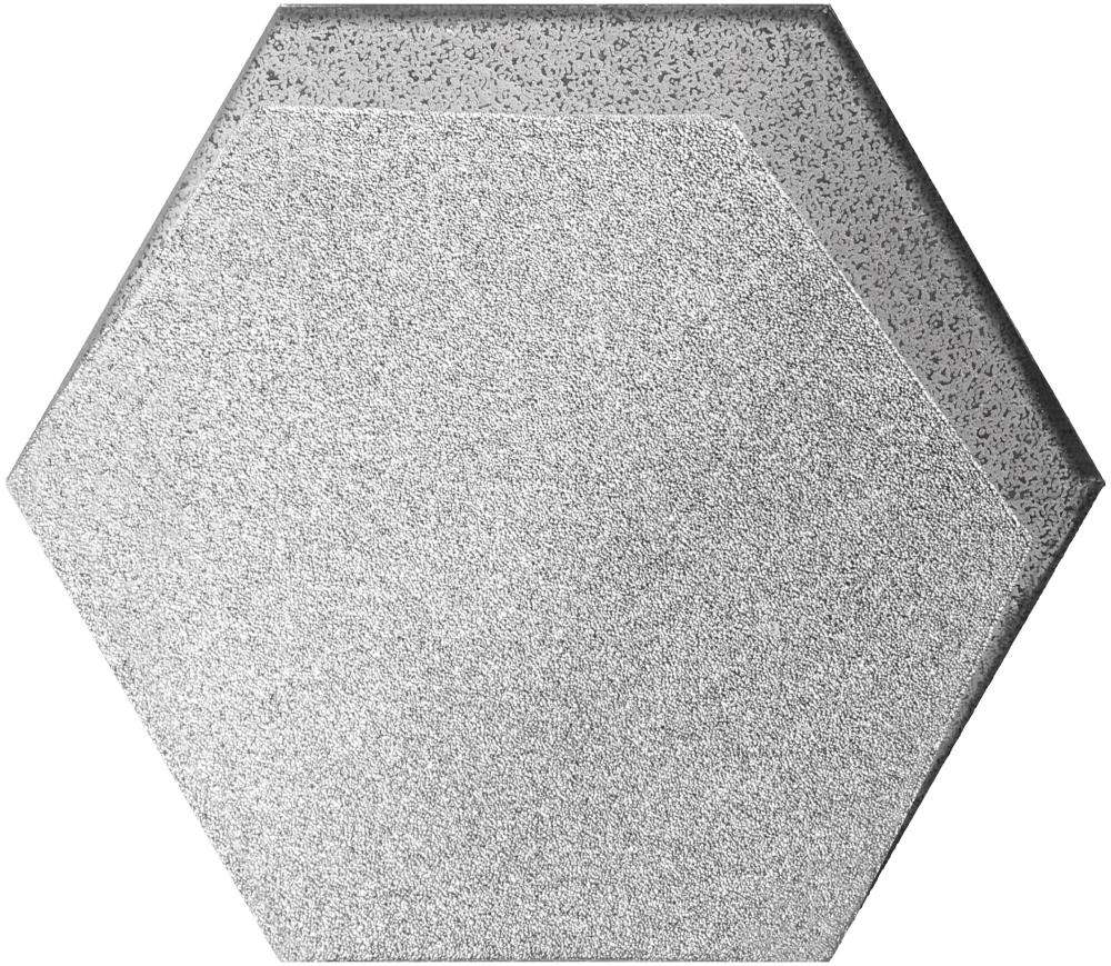 Декоративные элементы Dune Magnet Sugar Silver 188601, цвет серый, поверхность сатинированная, шестиугольник, 150x170