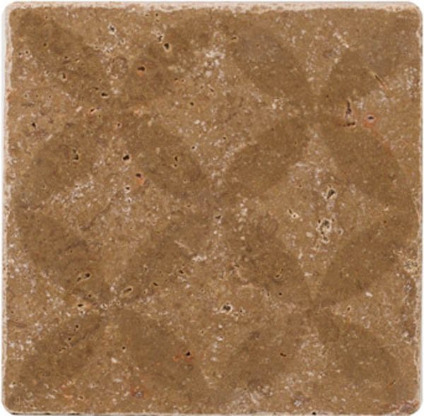 Декоративные элементы Stone4home Toscana Ornament №2, цвет коричневый, поверхность матовая, квадрат, 100x100