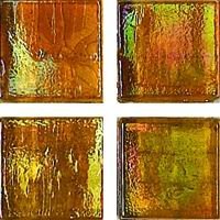 Мозаика JNJ Mosaic Ice Jade IB41, цвет оранжевый, поверхность глянцевая, квадрат, 150x150