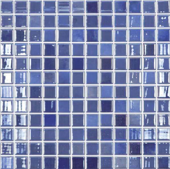 Мозаика Vidrepur Lux № 423, цвет синий, поверхность глянцевая, квадрат, 317x317