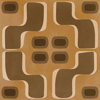 Декоративные элементы Vives Pop Tile Fluxus-R, цвет коричневый, поверхность матовая, квадрат, 150x150