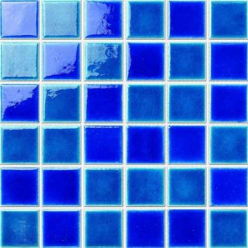 Мозаика NS Mosaic PW4848-17, цвет синий, поверхность глянцевая, квадрат, 306x306